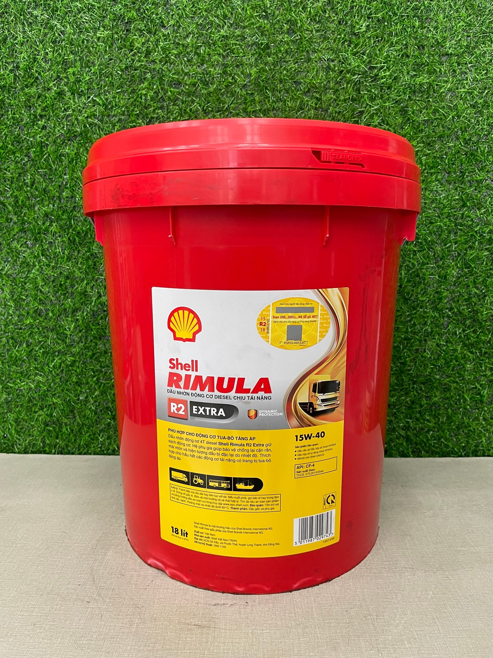 Nhớt động cơ Diesel chịu tải nặng Shell Rimula R2 Extra API CF-4 - 15W-40